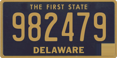DE license plate 982479