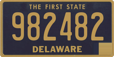 DE license plate 982482