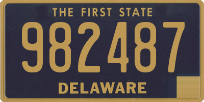 DE license plate 982487