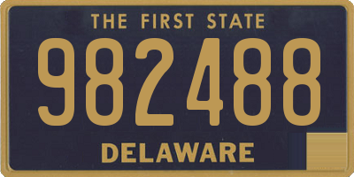 DE license plate 982488