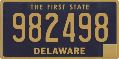 DE license plate 982498