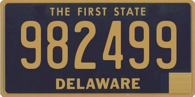 DE license plate 982499