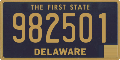 DE license plate 982501
