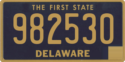 DE license plate 982530