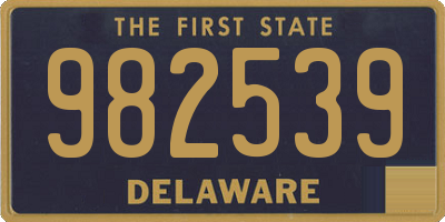 DE license plate 982539