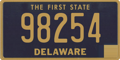 DE license plate 98254