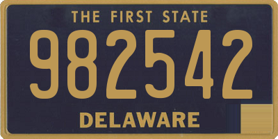 DE license plate 982542