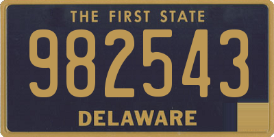 DE license plate 982543