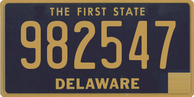 DE license plate 982547