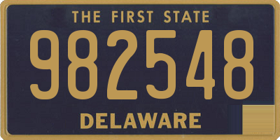 DE license plate 982548