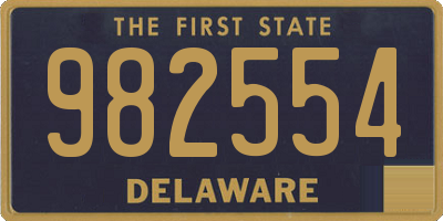 DE license plate 982554