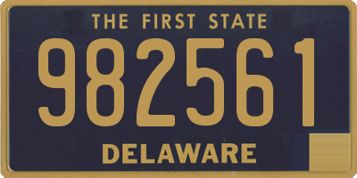 DE license plate 982561