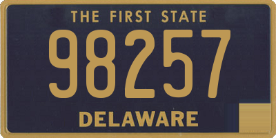 DE license plate 98257