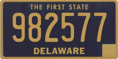 DE license plate 982577