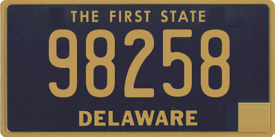 DE license plate 98258