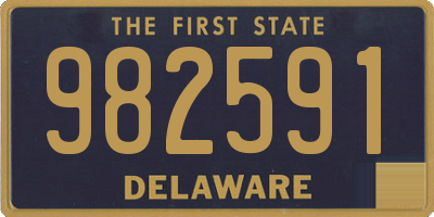 DE license plate 982591