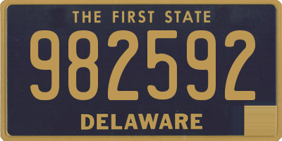 DE license plate 982592