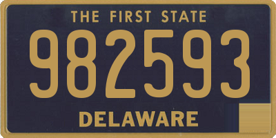 DE license plate 982593
