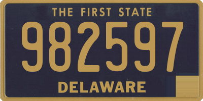 DE license plate 982597