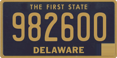 DE license plate 982600