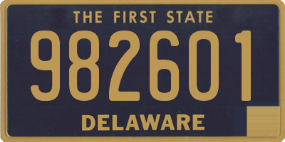 DE license plate 982601