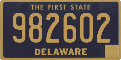 DE license plate 982602