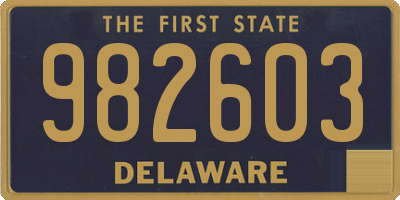 DE license plate 982603