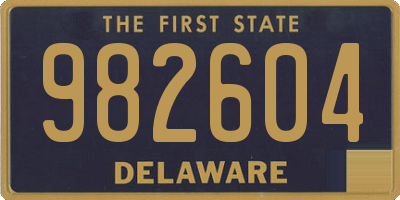 DE license plate 982604