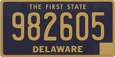 DE license plate 982605