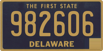 DE license plate 982606