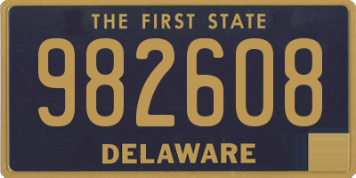 DE license plate 982608