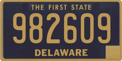 DE license plate 982609