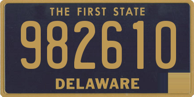 DE license plate 982610