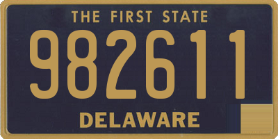 DE license plate 982611