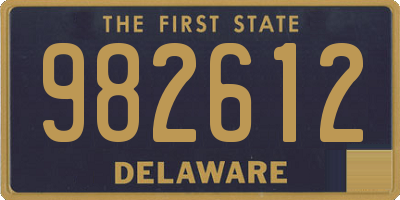 DE license plate 982612