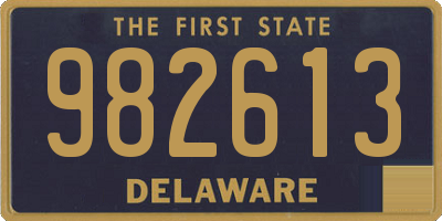 DE license plate 982613