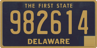 DE license plate 982614