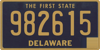 DE license plate 982615