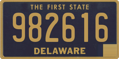 DE license plate 982616