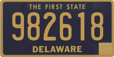 DE license plate 982618