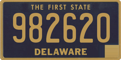 DE license plate 982620