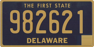 DE license plate 982621