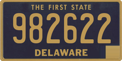 DE license plate 982622