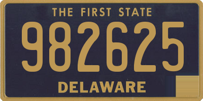 DE license plate 982625