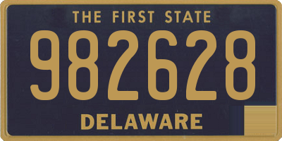 DE license plate 982628