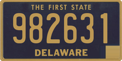 DE license plate 982631