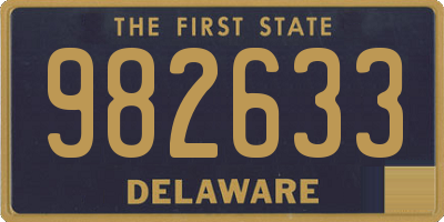 DE license plate 982633