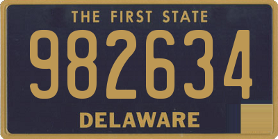 DE license plate 982634