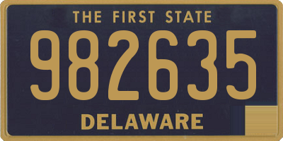 DE license plate 982635