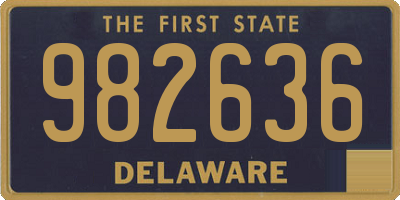 DE license plate 982636